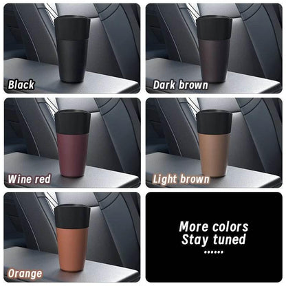 Mini Leather-Look Car Trash Can