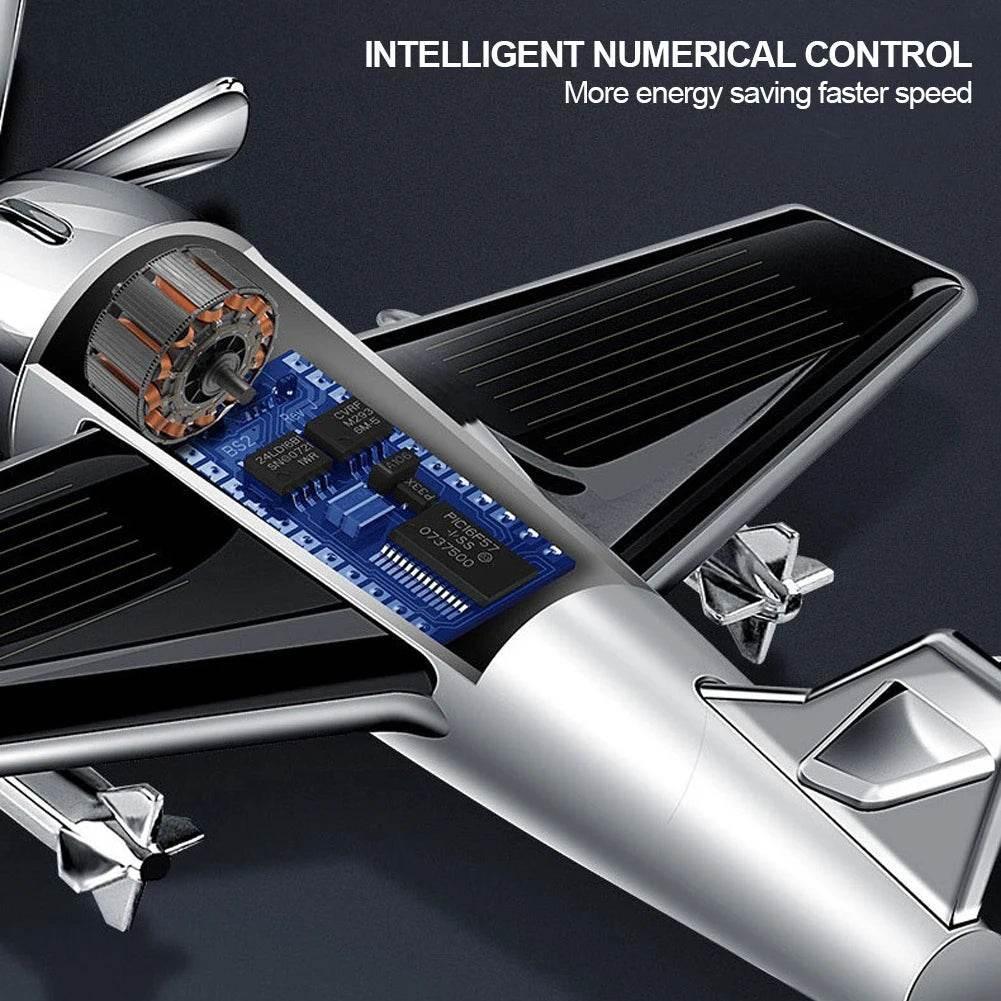 Solar Airplane Dashboard Air Freshener