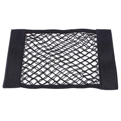 Double-Layer Elastic Car Storage Mesh Pocket – Hook-and-Loop Organizer