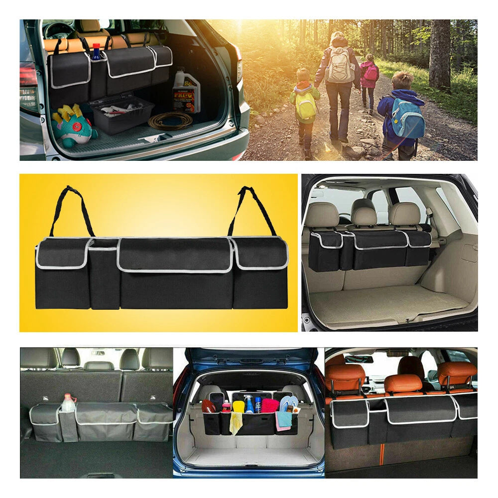 Hanging Car Trunk Organizer – Multi-Pocket Backseat Storage