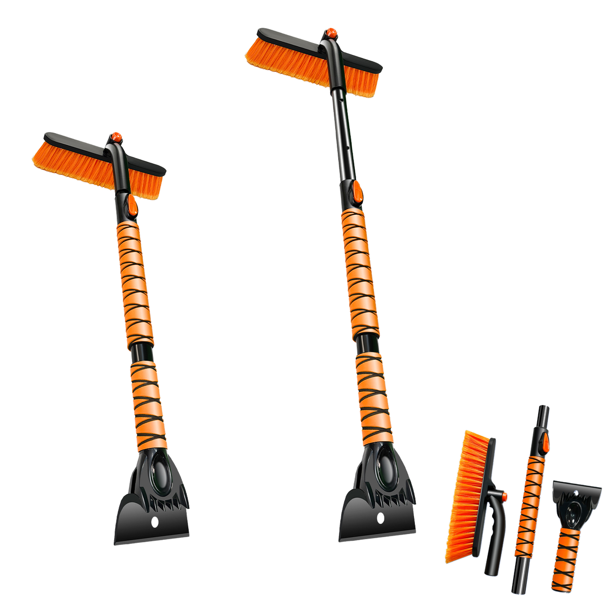 3-in-1 Telescoping Snow Brush & Ice Scraper