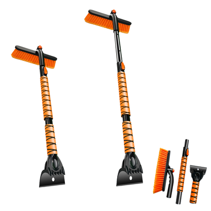 3-in-1 Telescoping Snow Brush & Ice Scraper